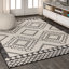 Tapis crème / noir Amir Moroccan Beni Souk-1500957057