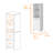 Danforth Pantry Cabinet, Single Door Cabinet, Four Shelves