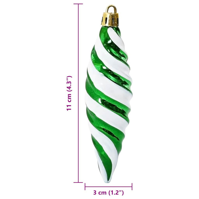 vidaXL Christmas Spiral Shape Ball, Green