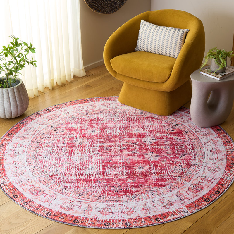 Arizona 207 Performance Machine Washable Oriental Rug, Round 6'