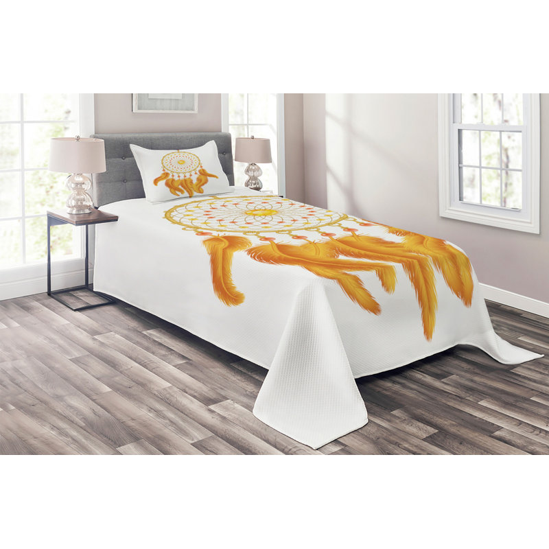 Rustic Polyester Coverlet, Twin Bedspread + 1 Sham