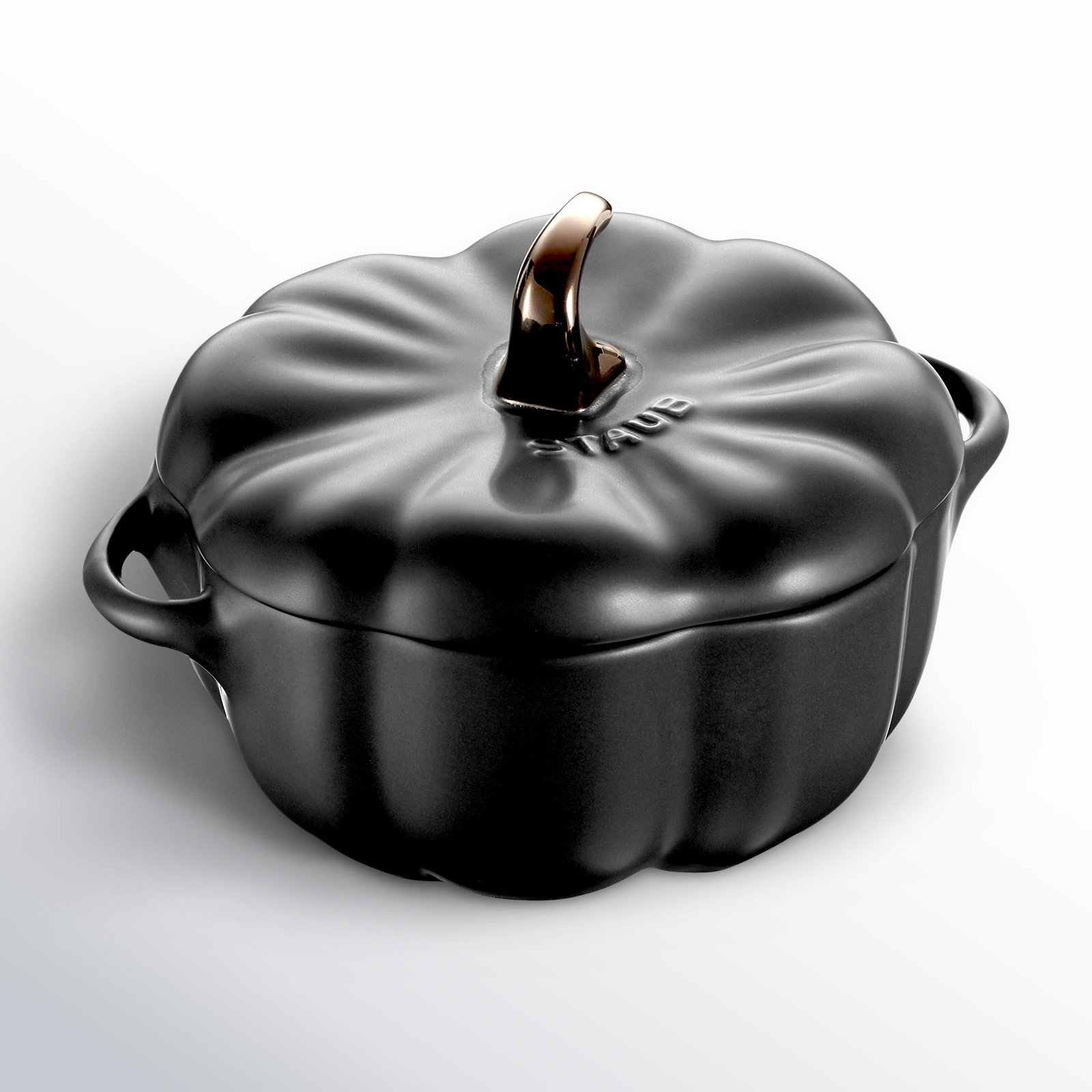 Staub Ceramic 16-oz Petite Pumpkin Cocotte - Matte Black