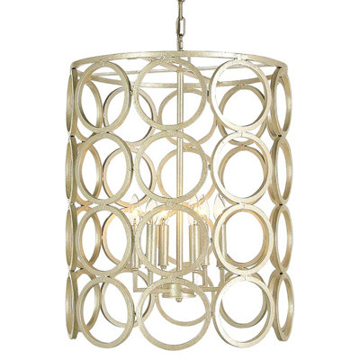 Luminaire suspendu cylindrique unique à 6 lumières Ringlet