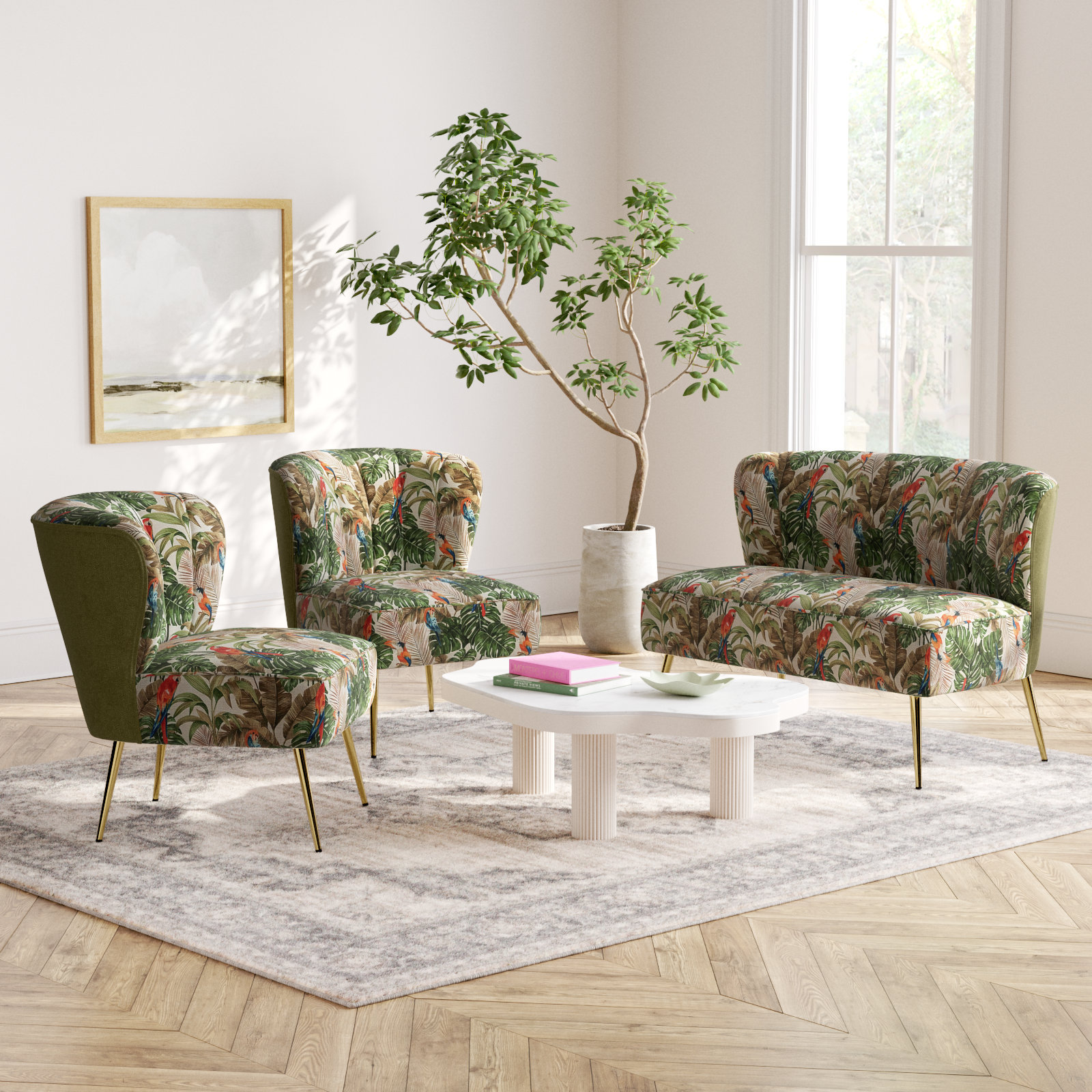 Kelly Clarkson Home Felicia 3 Piece Upholstered Living Room Set