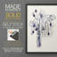 Impression coquelicots bleu marine I-Premium - prêt à accrocher - aucun clou requis - aucun clou requis-1911668565-1911668573