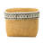 Set Of 2 Rectangular Basket Planters With Geometric Trim, L:10.5X8.5X8" S:7.5X5.5X6.5"