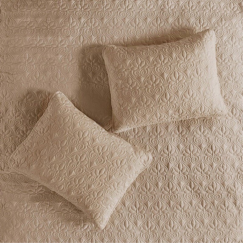 Ensemble de couvre-lit plissé 3 pièces