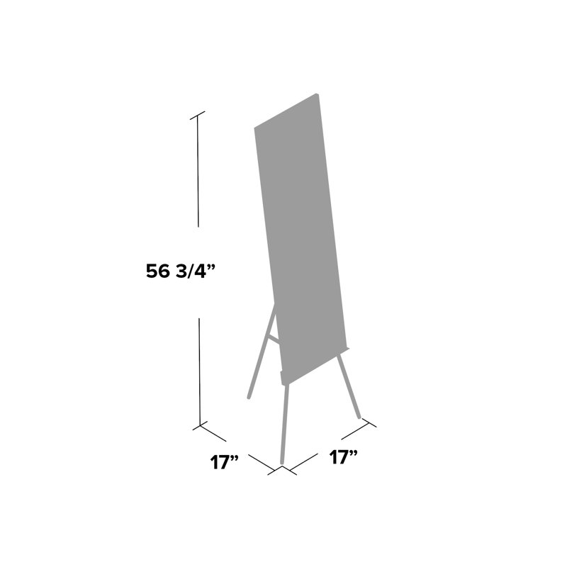 Crossman Metal Rectangle Floor Mirror
