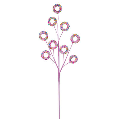 36" Glitter Circle Artificial Christmas Spray 3/Bag.
