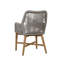 Vincente Wood Outdoor Dining Armchair with Cushion