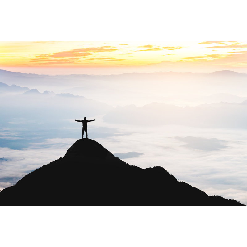 Greilickville Successful Businessman Raising Arms - Wrapped Canvas Print, 51cm H x 76cm W x 3.8cm D