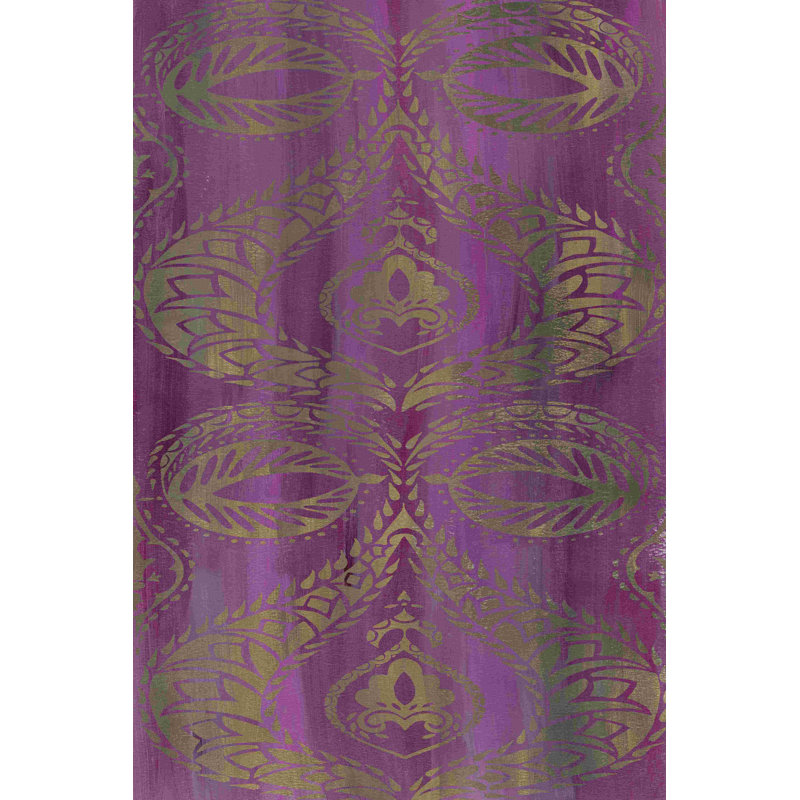 Mauve arabesque I, H 12 po x l 8 po