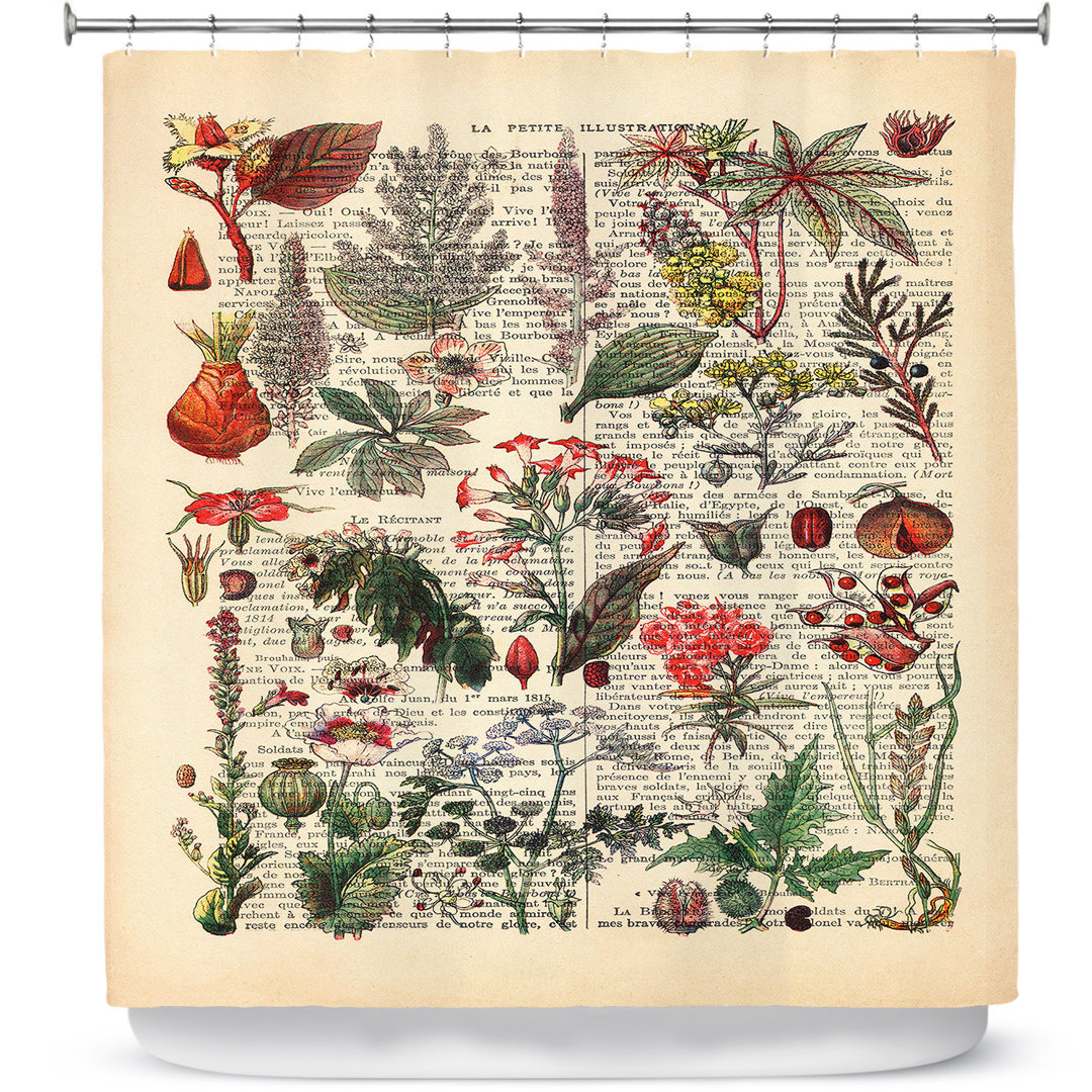 Floral Shower Curtain East Urban Home