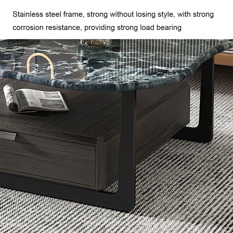 Table basse moderne en pierre supercristalline