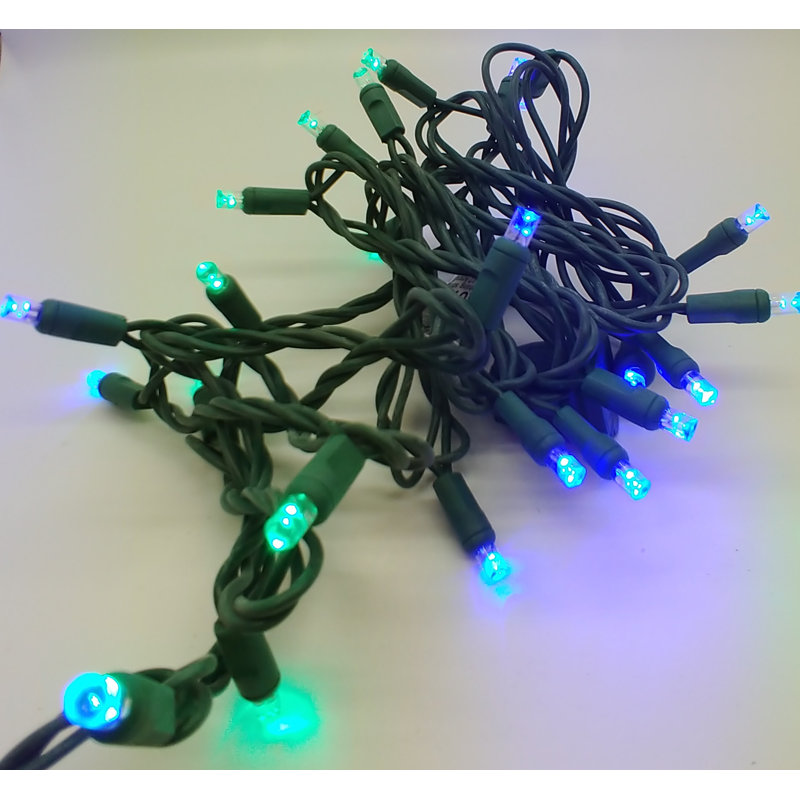 3.25'' LED String Lights, Blue/Green