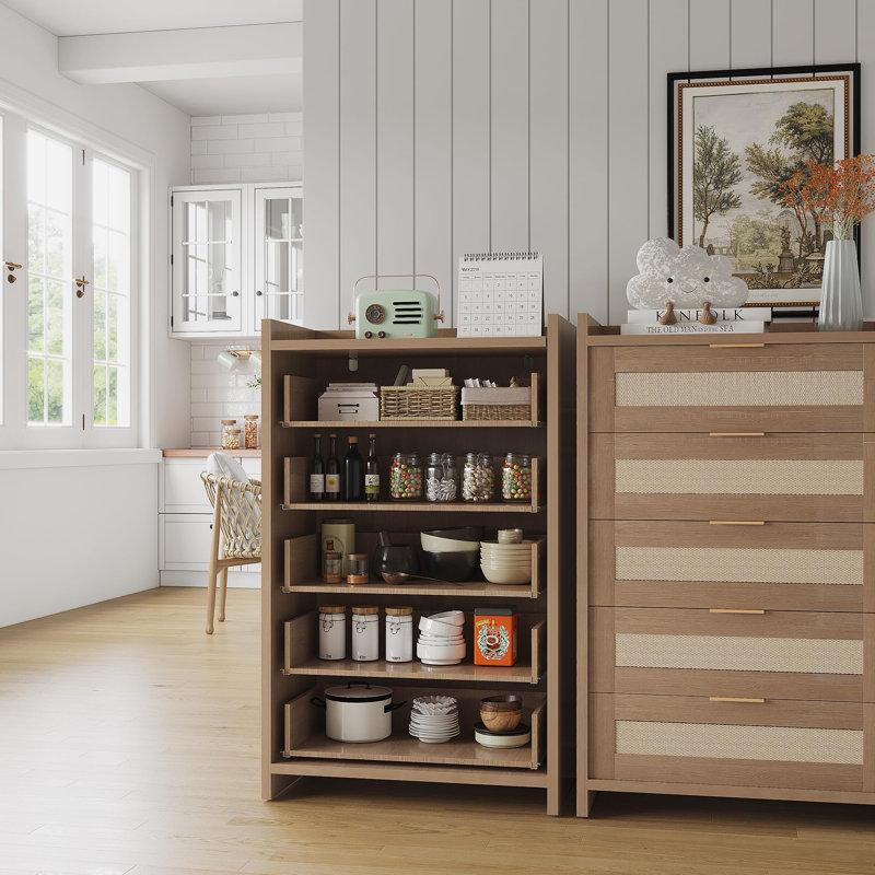 Commode 5 tiroirs 45 po Tan, Tanné