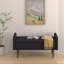 Tabouret de rangement en velours Teddy avec espace de rangement, noir-766683040