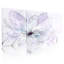 Abstrait fleur de lavande avec décorations argentées, ensemble de 3 toiles-1910238010