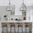 6 -Light Texture Glass Drum Chandelier-94654241