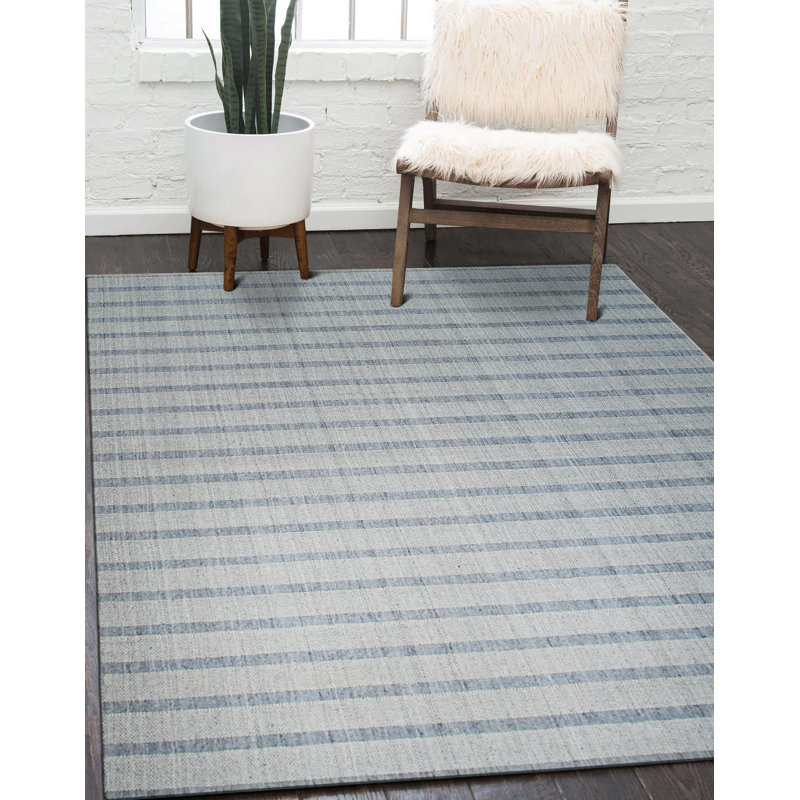 Tapis contemporain gris / gris en laine noué à la main, Rectangle de 10 pi x 14 pi
