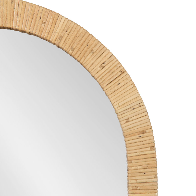 Ashwini Engineered Wood Flat Mirror, 30" H x 20" W, Natural