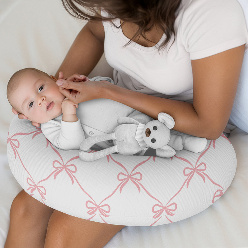Ballerina and Ballet Bows 2 Pack 100% Cotton Muslin Nursing Pillow Covers by Sweet Jojo Designs