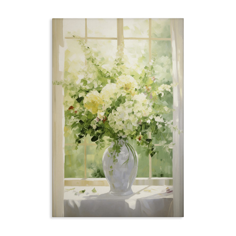 «Flower Arrangement in Window» par Gina Kelly, H 30 po x l 20 po