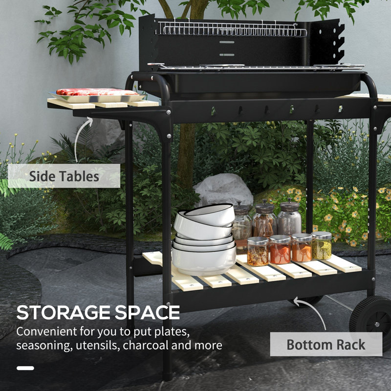 Dakota Fields 103cm W Portable Charcoal Grill