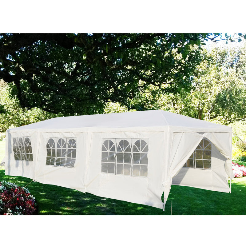 White 10'x30' Outdoor Wedding Party Canopy Tent with Removable Sidewalls
