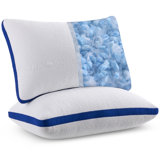 1 Pairs Of Breathable & Soft Memory Foam Shredded Pillows, Ideal For Neck Support, Moisture Absorption, And All - Season Comfort In Bedroom & Living Room, Queen Size, Set of 2