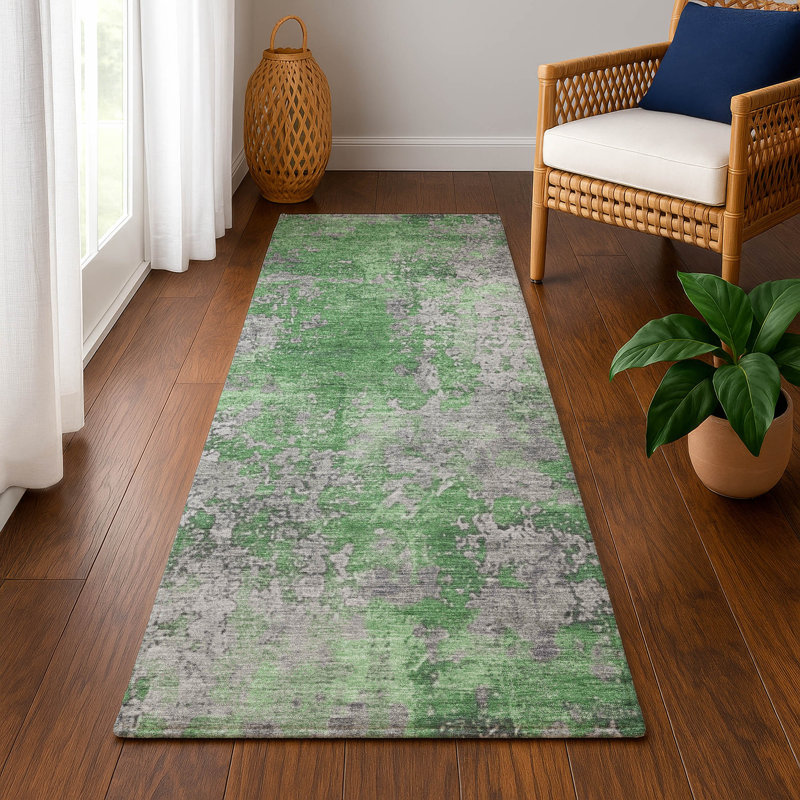 Premium Machine Washable Jacquez AMF1789 Modern Rug, Runner 2'3" x 7'6"