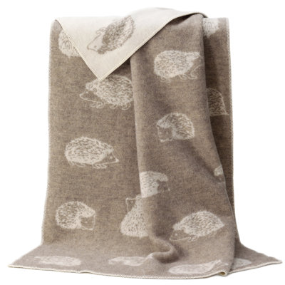 Brown Hedgehow Wool Blanket
