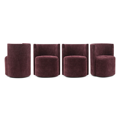 Chaises de salle à manger rembourrées avec roulettes cachées