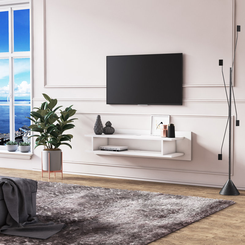Keteri Floating TV Stand for TVs up to 75", White