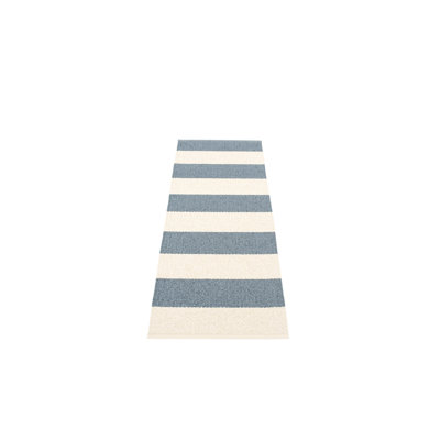Bob Striped Area Rug in Beige/Blue