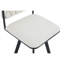 Ensemble de salle à manger pour 6 personnes avec table rectangulaire de 28 pouces et 6 chaises en velours beige, métal noir mat à grain de bois chaud, idéal pour les petits espaces