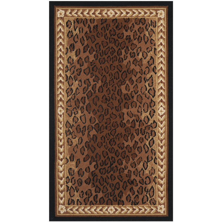 Altman Hand Hooked Wool Animal Print Rug