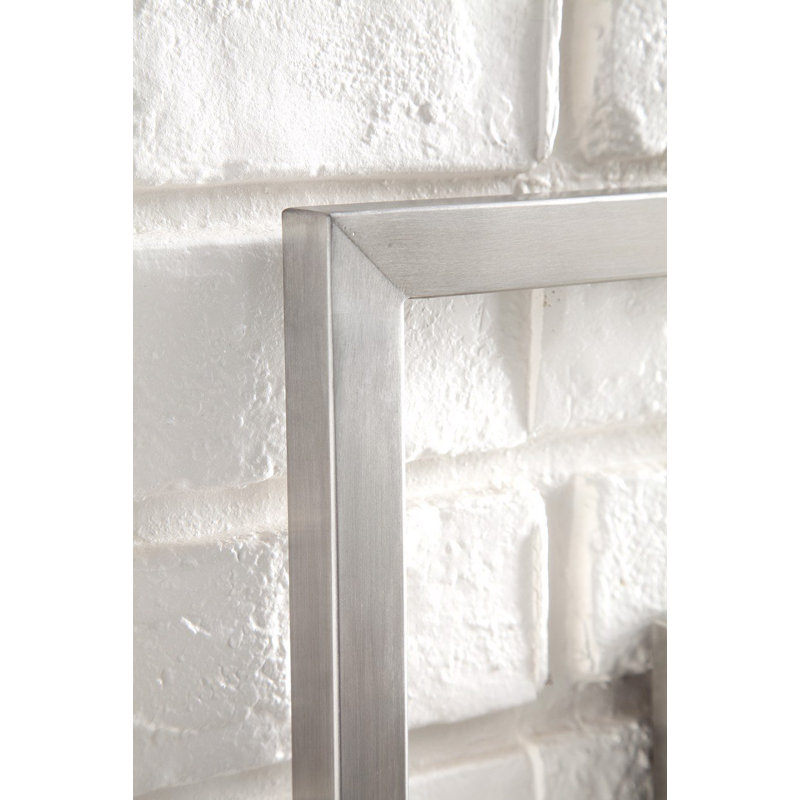 Boston Rectangle Stainless Steel Wall Mirror, Brushed Nickel