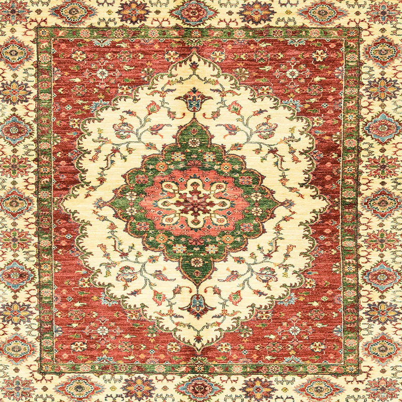 Tapis abstrait moderne 3193, Carré 8 pi