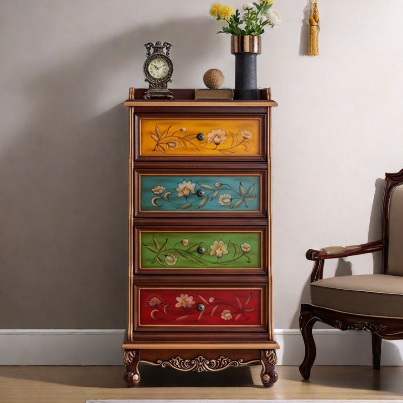 Commode d'appoint 4 tiroirs Vintage