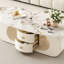 Ensemble de tables basses ovales de luxe en pierre italienne