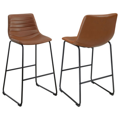 Ensemble de 2 chaises de bar en similicuir Torence