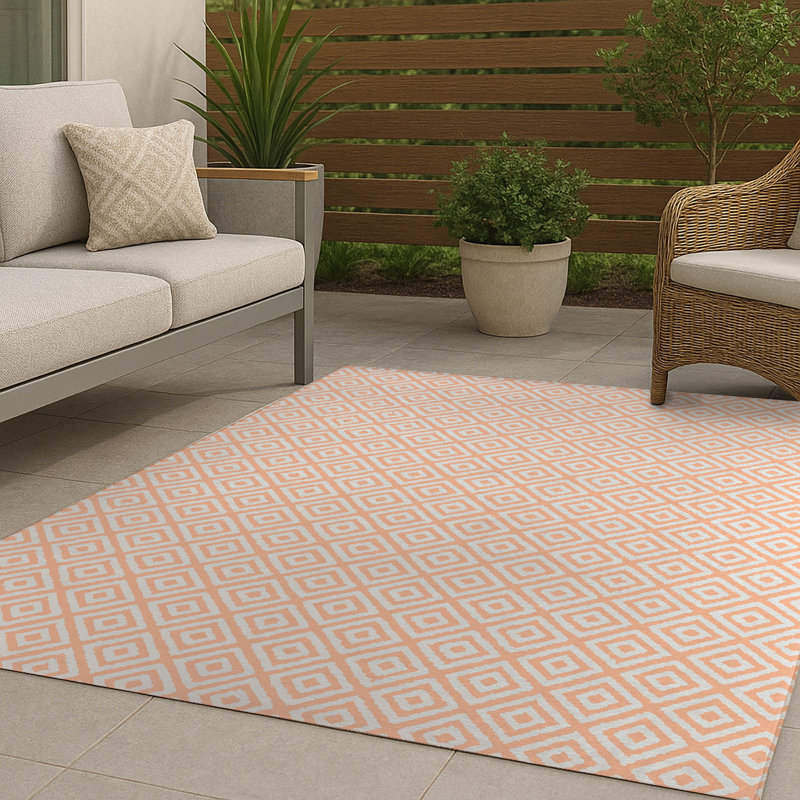 Tapis d'extérieur antidérapant Ikat Grunge, Rectangulaire 3 pi x 5 pi