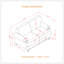Canapé en tissu 59,5 po 59 po-241710578