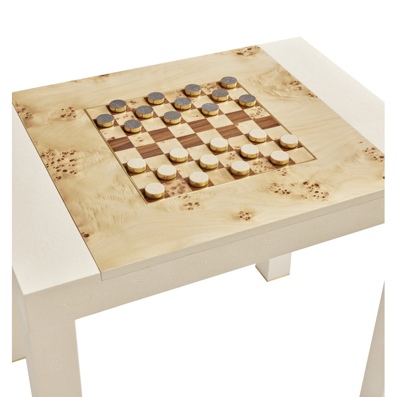 Shagreen 25" Chess Backgammon Table