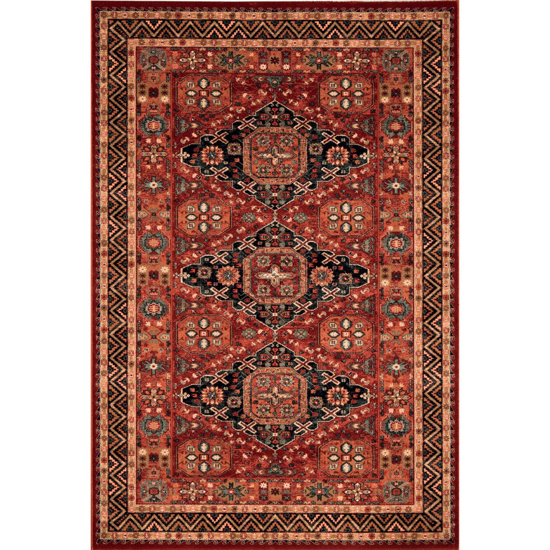 Abbeville Oriental Wool Area Rug, Rectangle 135 x 200cm