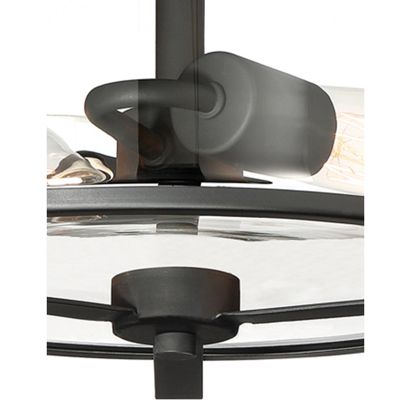 Trimont Glass Semi Flush Mount
