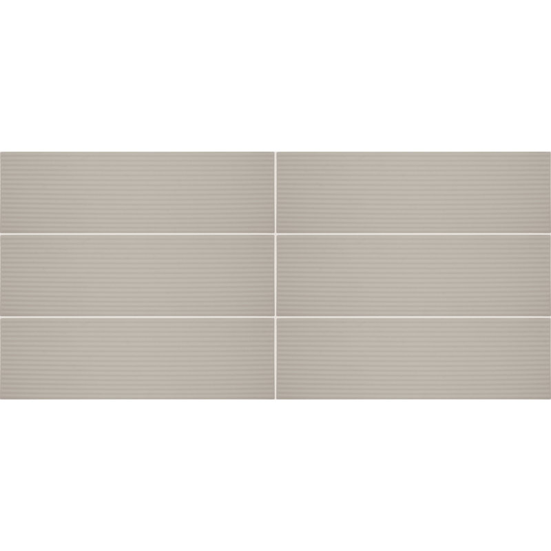 Stencil 4" x 12" Glazed Porcelain Linear Wall Tile (30 PC Per Carton) (8.72 SQFT Per Carton), Beige