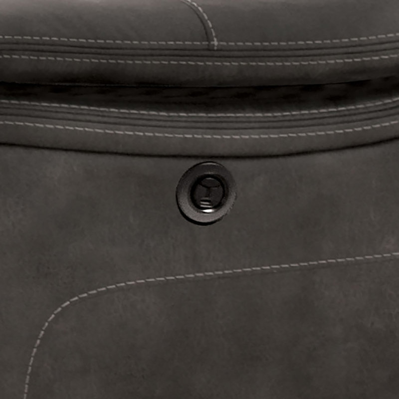 Causeuse inclinable rembourrée 68 "Virtyt, Polyester gris foncé