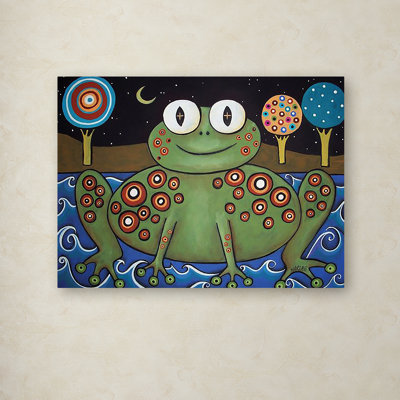« night grenouille », reproduction d’impression sur toile tendue